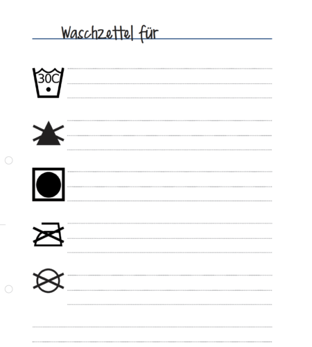 Waschzettel